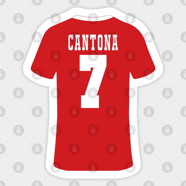 Eric Cantona Jersey Sticker by slawisa